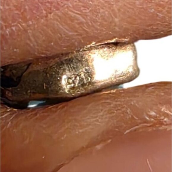 Vintage Pendant Sterling Silver Turquoise Reversible Floral Scroll Rectangular - Picture 6 of 8